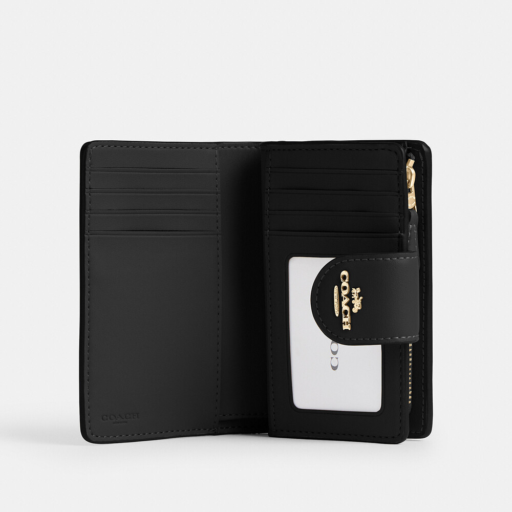 Coach Outlet Medium Corner Zip Wallet In Signature Canvas